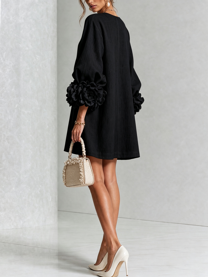 CELESTINE | FLORAL BUTTON-FRONT MINI DRESS