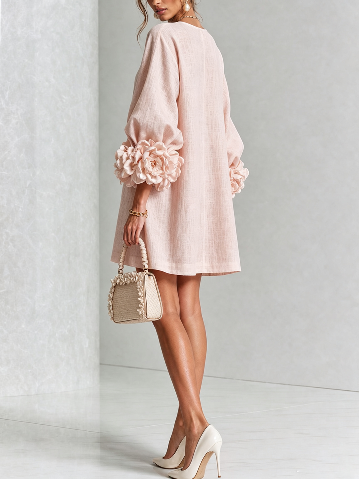 CELESTINE | FLORAL BUTTON-FRONT MINI DRESS
