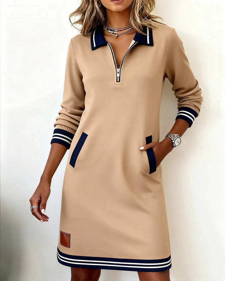 Mireille | Zip Collar Dress