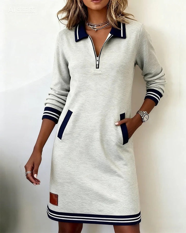 Mireille | Zip Collar Dress