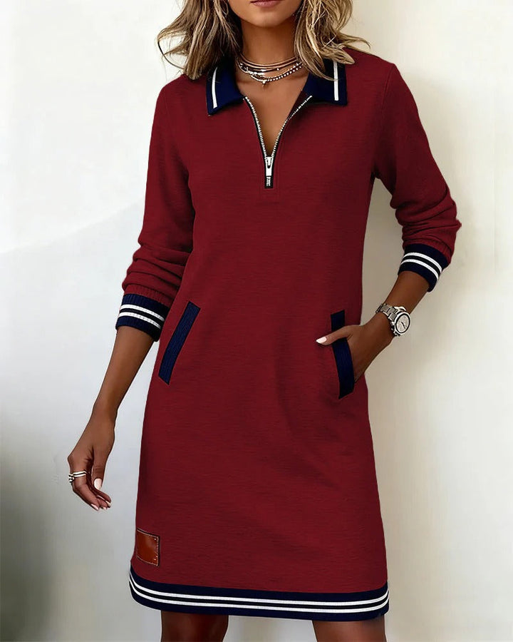 Mireille | Zip Collar Dress